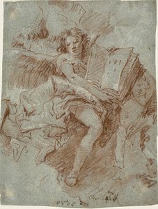 Ein Engel mit einem Buch von Giovanni Domenico Tiepolo