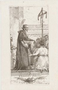 Der heilige Hieronymus Æmilianus verteilt Almosen von Giovanni Domenico Tiepolo
