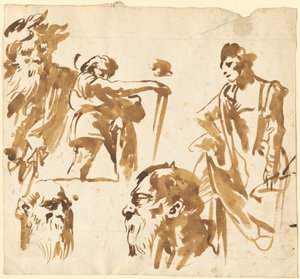 Figuren und Gesichter von Giovanni Domenico Tiepolo