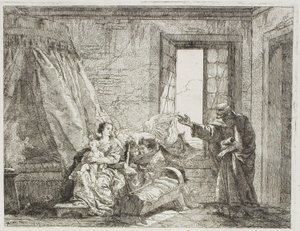 Joseph erzählt Maria von ihrer bevorstehenden Abreise, Platte vier aus Die Flucht nach Ägypten