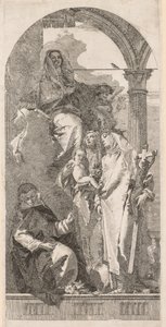 Madonna mit den Heiligen Agnes, Katharina und Rosa von Giovanni Domenico Tiepolo