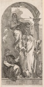 Madonna mit den Heiligen Agnes, Katharina und Rosa von Giovanni Domenico Tiepolo