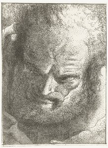 Mann schaut nach unten von Giovanni Domenico Tiepolo