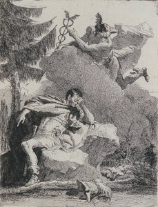 Merkur erscheint Aeneas im Traum von Giovanni Domenico Tiepolo