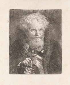 Alter Mann mit Helm, aus der Sammlung von Köpfen von Giovanni Domenico Tiepolo