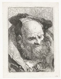 Alter Mann mit Bart von Giovanni Domenico Tiepolo