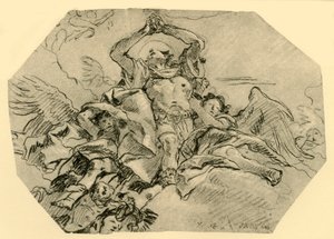 Betender Heiliger umgeben von Engeln, 1762, 1928