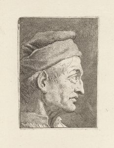 Profil eines alten Mannes, aus der Raccolta di Teste (Sammlung von Köpfen) von Giovanni Domenico Tiepolo