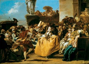Karnevalsszene oder Le Menuet 1754 von Giovanni Domenico Tiepolo