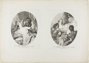 Tarquin und Lucretia und Cleopatra mit Geschenken geehrt von Giovanni Domenico Tiepolo