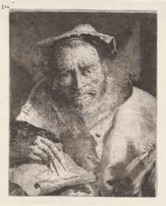 Der Mathematiker, aus der Raccolta di Teste (Sammlung von Köpfen) von Giovanni Domenico Tiepolo