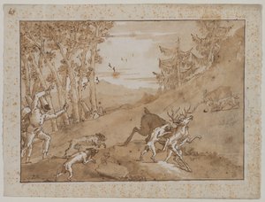 Die Hirschjagd von Giovanni Domenico Tiepolo