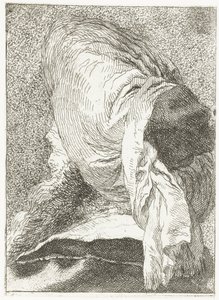 Türkischer Mann mit abgewendetem Kopf und Turban von Giovanni Domenico Tiepolo