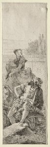 Zwei Bauern von Giovanni Domenico Tiepolo