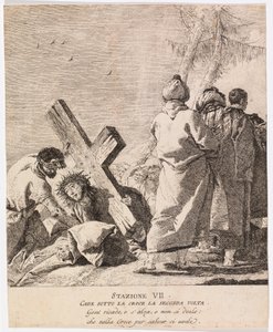 Via Crucis - Station VII. Jesus fällt zum zweiten Mal von Giovanni Domenico Tiepolo