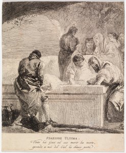 Via Crucis - Station XIV. Jesus wird ins Grab gelegt von Giovanni Domenico Tiepolo