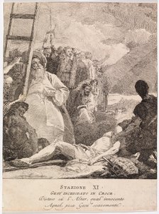 Via Crucis - Station XI. Jesus wird ans Kreuz genagelt von Giovanni Domenico Tiepolo