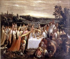 Fest am Rand eines Sees, 1610-12 von Giovanni Donducci