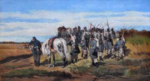 Eine militärische Aufklärung, Spähen, ca. 1861 von Giovanni Fattori