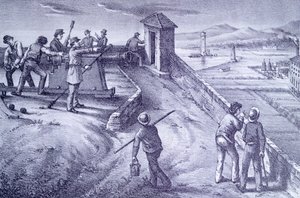 Verteidigung von Livorno vom Fort San Pietro von Giovanni Fattori
