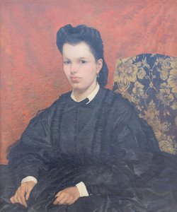 Porträt der ersten Frau, ca. 1865, Giovanni Fattori von Giovanni Fattori