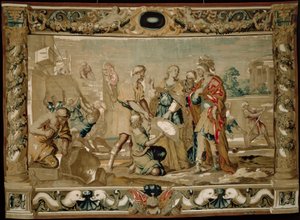 Dido zeigt Aeneas die Pläne für die Befestigungen von Karthago