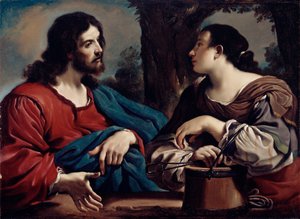 Christus und die Frau von Samaria, ca. 1620 von Giovanni Francesco Barbieri