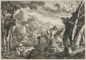 Der heilige Franz von Assisi empfängt die Stigmata von Giovanni Francesco Grimaldi