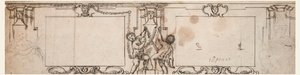 Entwurf für geschnitzte Paneele von Giovanni Francesco Romanelli