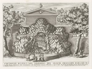 Fontäne in der Villa Borghese in Rom von Giovanni Francesco Venturini