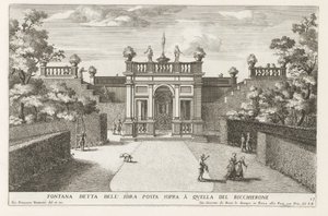 Fontäne in den Gärten der Villa d