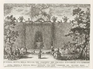 Brunnen in den Gärten des Palazzo del Quirinale in Rom