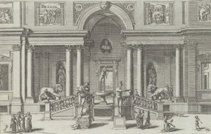 Merkurbrunnen im Garten der Villa Medici..., 1691 oder später