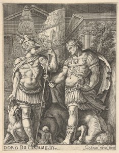 Zwei römische Soldaten, 17. Jahrhundert von Giovanni Francesco Venturini