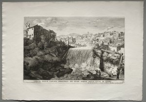 Veduta della Cascata Principale del Fiume Aniene in der Stadt Tivoli