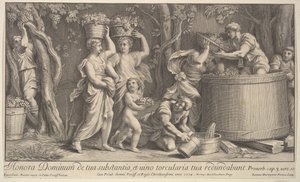 Weinszene, 1704 von Giovanni Girolamo Frezza