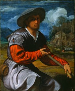 Hirte mit Flöte, ca. 1525 von Giovanni Girolamo Savoldo