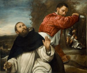 Der Tod des heiligen Petrus Martyr von Giovanni Girolamo Savoldo