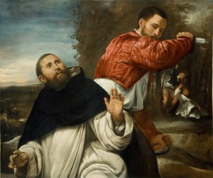 Der Tod des heiligen Petrus Martyr von Giovanni Girolamo Savoldo