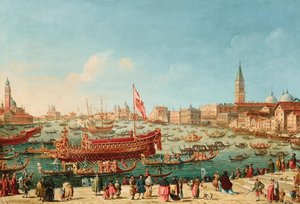 Der Doge auf dem Bucintoro in der Nähe der Riva di Sant