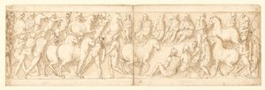 32 Kopien nach der Säule des Marcus Aurelius, Piazza Colonna in Rom