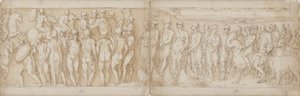 Barbaren begrüßen den Kaiser (CXIV); Deutsche und Sarmaten werden per Schiff über die Donau gebracht (von Guerra anders interpretiert; CXV)