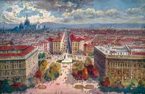 Mailand: Panorama vom Castello von Giovanni Guerzoni