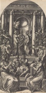 Die Hochzeit der Jungfrau von Giovanni Jacopo Caraglio
