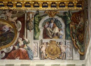 Detail aus dem Fresko des Palasthalls, Quirinalspalast, Rom