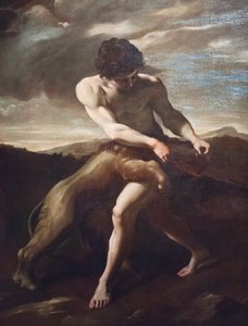 Samson tötet den Löwen