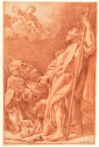 Madonna mit Kind und den Heiligen Antonius dem Abt und Jakobus dem Älteren von Giovanni Lanfranco