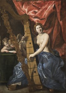 Venus spielt die Harfe