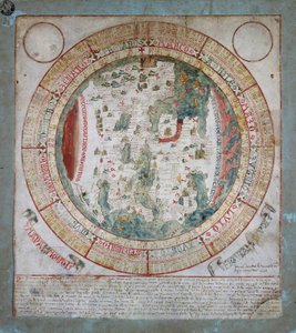 Weltkarte, Illumination von Giovanni Leardo, Biblioteca Civica Bertoliana, Vicenza von Giovanni Leardo