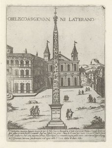 Lateranische Obelisk hinter der St. Johann von Lateran in Rom von Giovanni Maggi